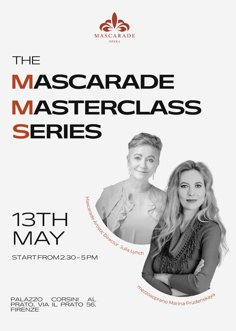 The Mascarade Masterclass Series - with mezzosoprano Marina Prudenskaya and Mascarade Artistic Director Julia Lynch